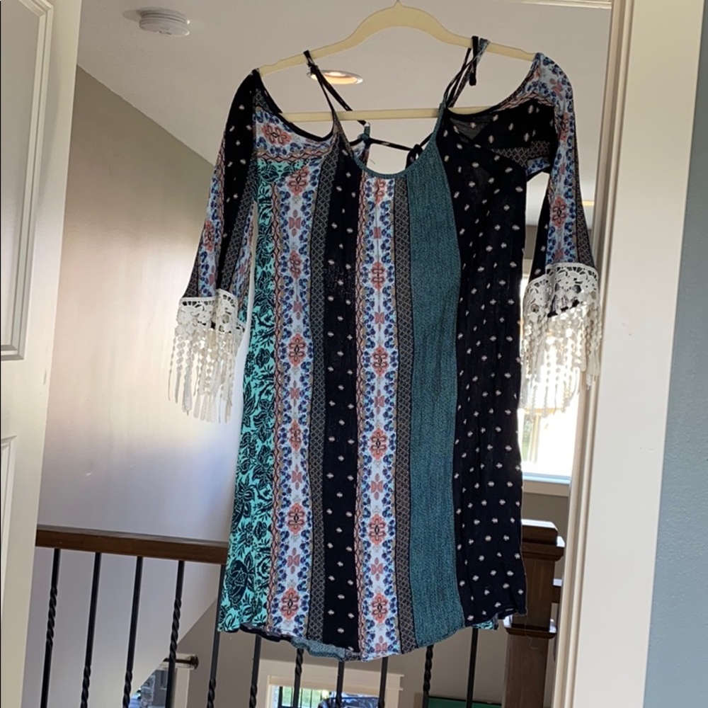 NWOT flare tassel dress